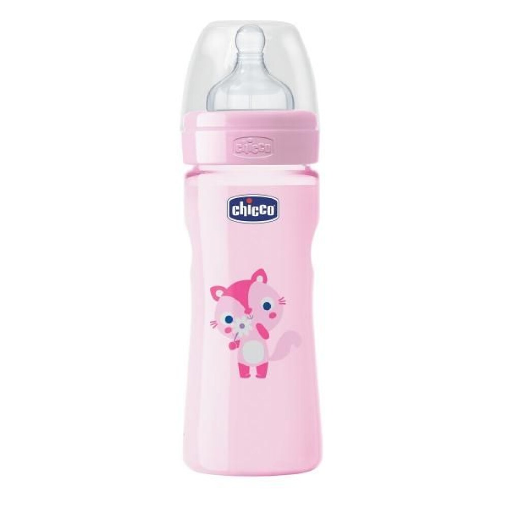 Biberon 250ml silicona benessere CHICCO rosa