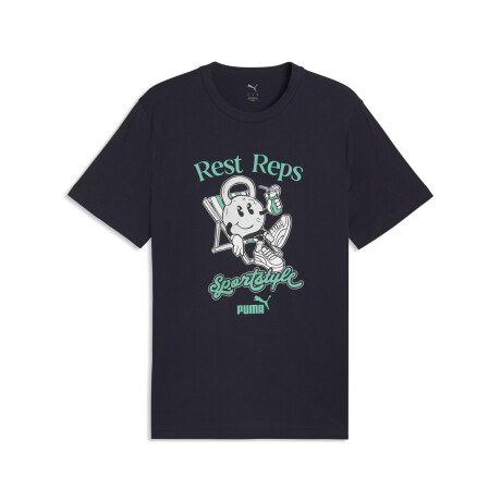 GRAPHIC Quote Tee 69349416 Azul Naval