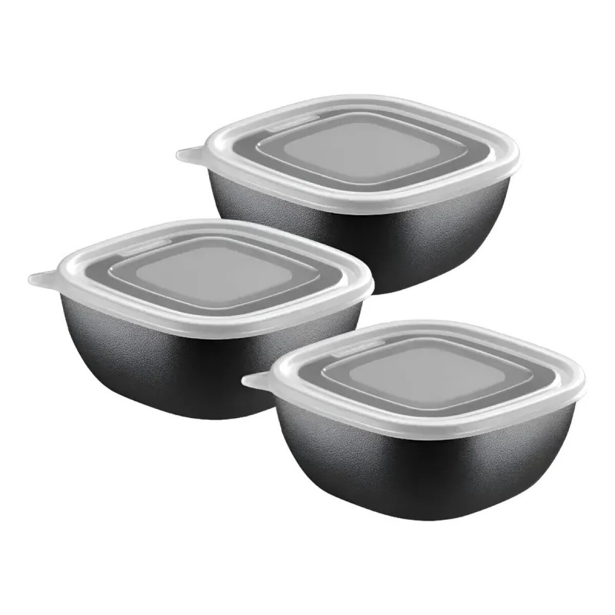Juego De Tuppers Cuadrados 600ml - Tramontina - 25098/002 