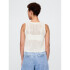 COTTON CROCHET CREW TANK NEW OFF WHITE