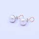 Caravanas oro 18k 2 tonos con perlas mabe. Caravanas oro 18k 2 tonos con perlas mabe.