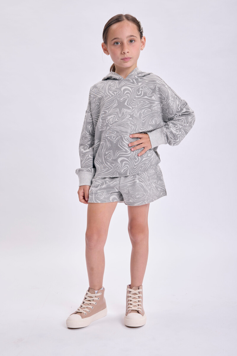 Short deportivo Estrellas Gris Melange