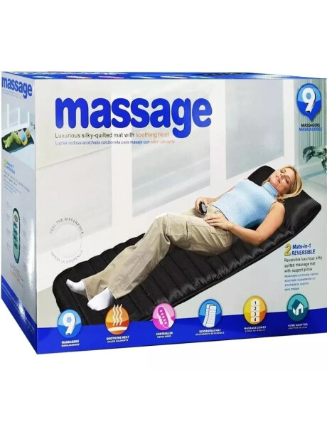Colchoneta masajeadora con control y 9 niveles de masajes Colchoneta masajeadora con control y 9 niveles de masajes
