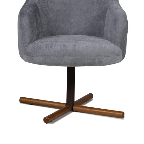 Butaca Lina Giratoria - Tela Microfibra C52 (Ceniza)