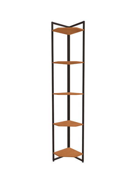 RACK ESQUINERO 5 ESTANTES NEGRO