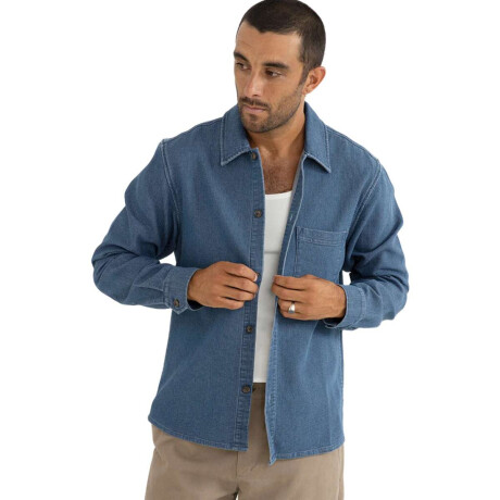 Camisa Rhythm Textured Wale Azul