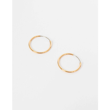 Aros Argollas Bañadas En Oro Dorado