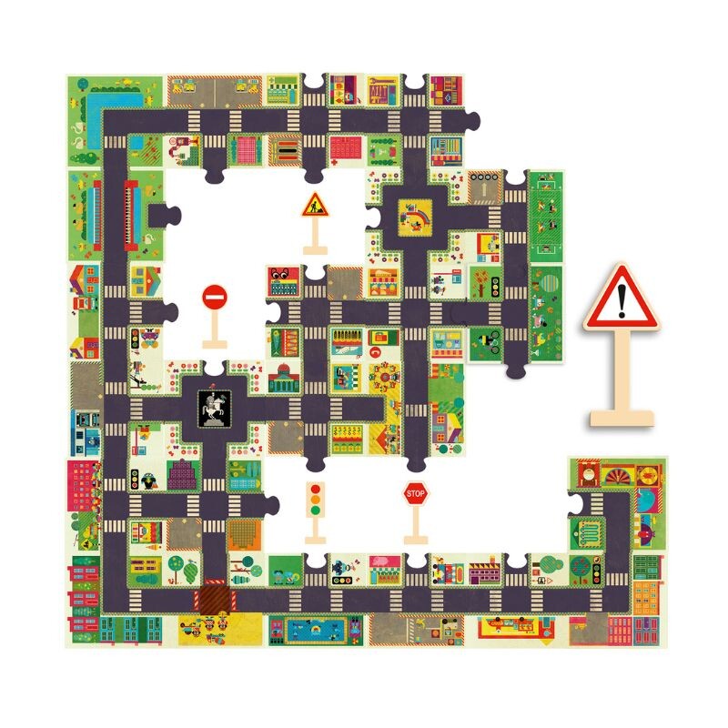 Puzzle Pop 63x100 cm 24 Pcs 3+ - La ciudad Puzzle Pop 63x100 cm 24 Pcs 3+ - La ciudad