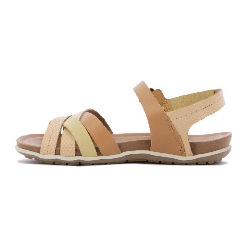 Sandalia Country Mujer Tiras Cruzadas Con Pulsera Nuez
