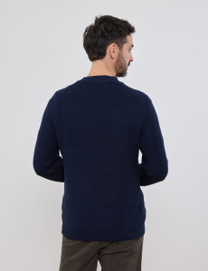 470657 SWEATER HARRINGTON LABEL Azul Oscuro