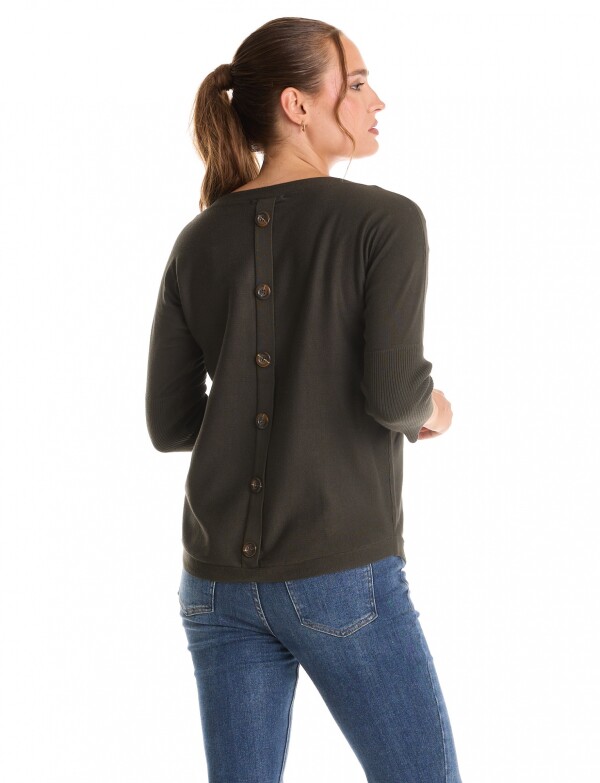 Buzo Espalda Botones VERDE OSCURO