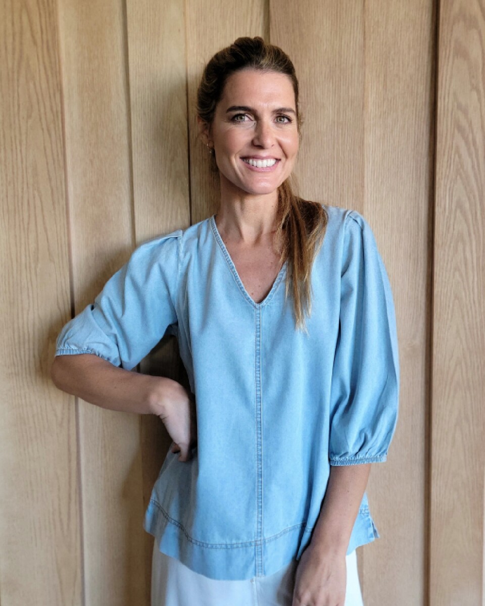 Blusa Azucena - Denim Celeste 