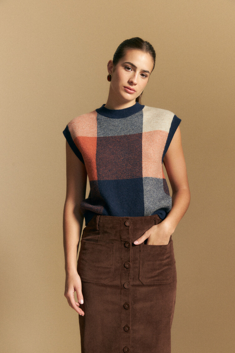 FALDA ALIX Marrón Corteza