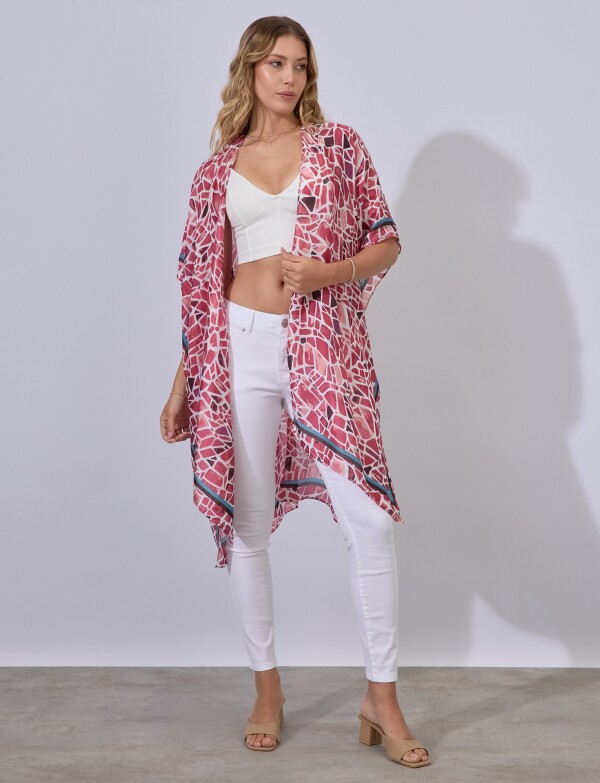 Kimono Printed MULTI/ROSA