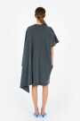 VESTIDO ZERO WASTE DRAPED MINI Gris