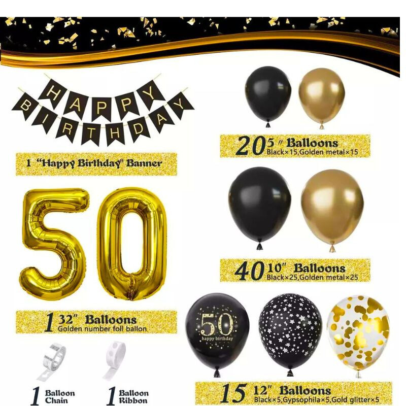 Set de Globo Completo con Número 50