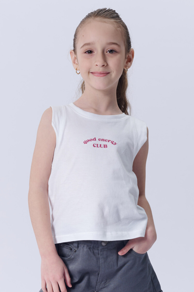 Musculosa básica Good Energy Blanca