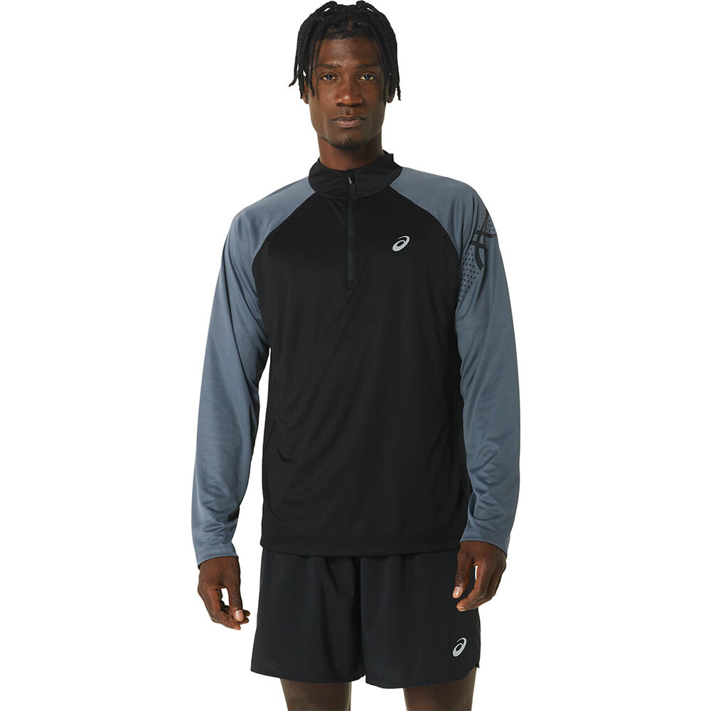Icon 1/2 Zip Ls Top - Hombre Performance Black/carrier Grey