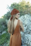 Row dress Camel