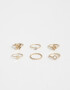 Sets Anillos Strass Crystal Sets De Anillos Son Strass Crystal - Dorado
