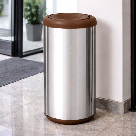 PAPELERA TACHO DE BASURA TRAMONTINA VAIVEN 40 LITROS MARRON PAPELERA TACHO DE BASURA TRAMONTINA VAIVEN 40 LITROS MARRON