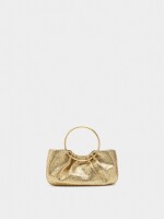 Bolso De Mano Con Aro Metálico dorado