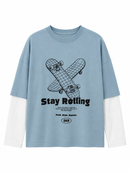 REMERA ELVIS AZUL PIEDRA