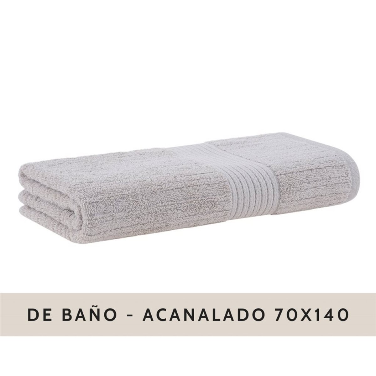 TOALLA BANO ACANALADO BUDDEMEYER - 480G BEIGE - 70X140 