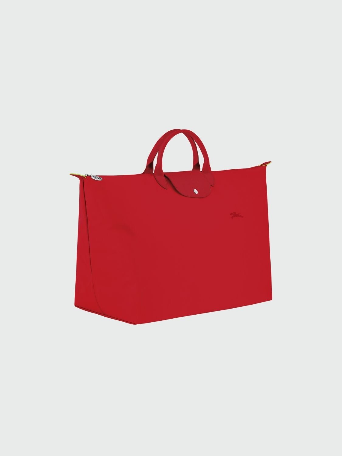 Longchamp -Bolso de viaje plegable con cierre y asa corta, Le pliage green Rojo