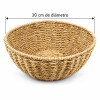 Cesto Canasto Redondo de Fibra Natural Multiuso 30 cm Cesto Canasto Redondo de Fibra Natural Multiuso 30 cm
