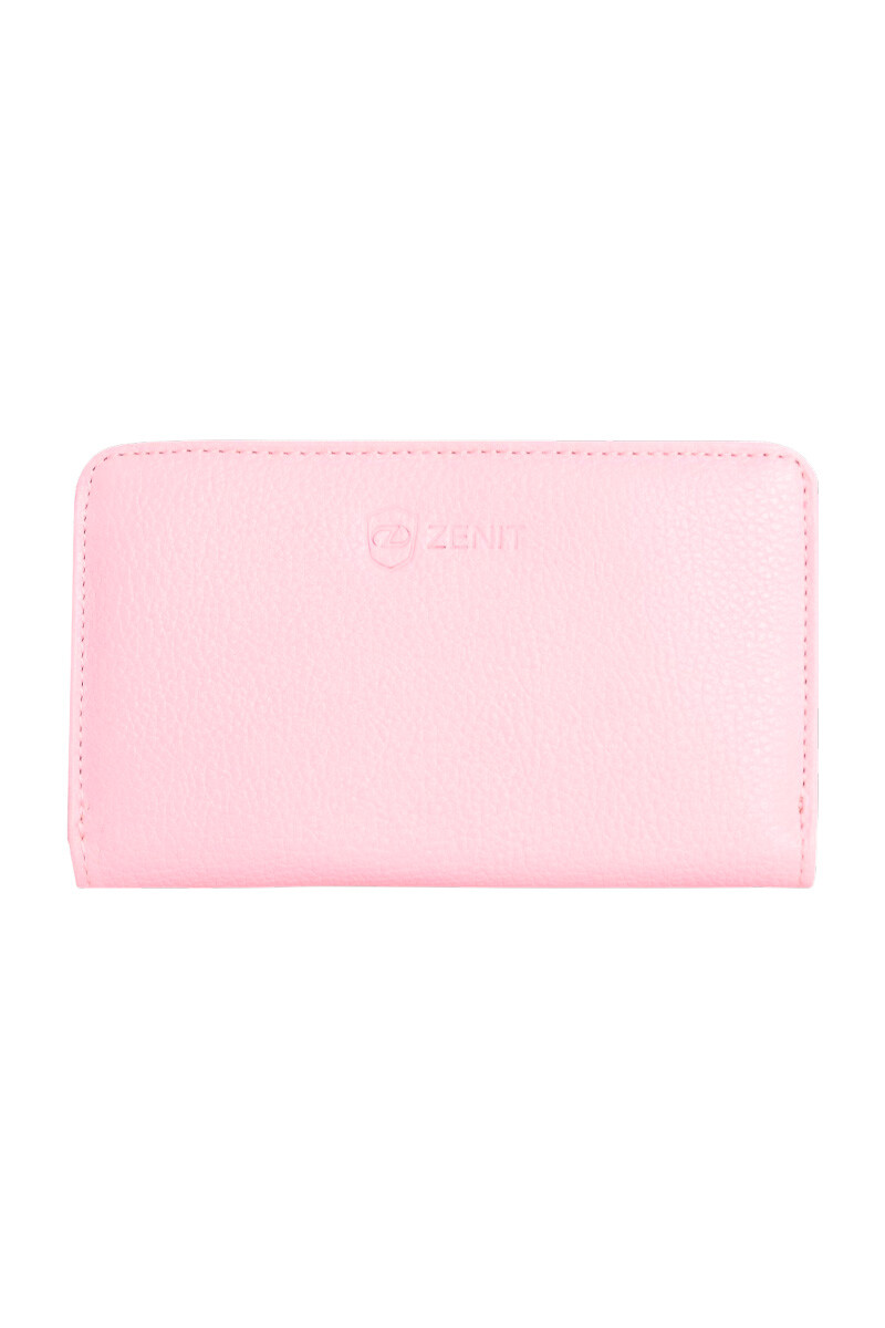 BILLETERA CUERO LARGA ROSA 