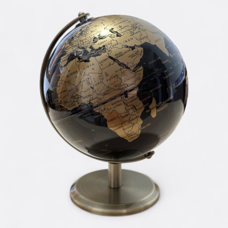 Globo Terraqueo Chico Dorado