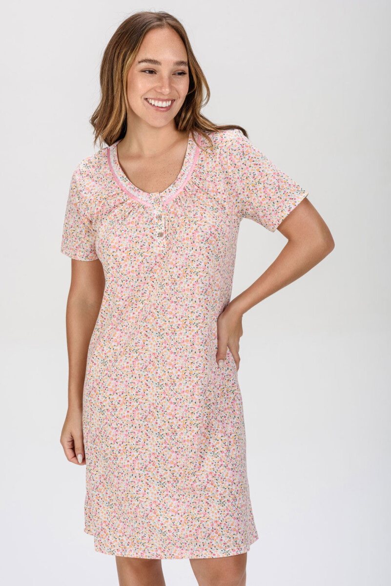 CAMISÓN CON PUNTILLA - ESTAMP. FLORES CHICAS 