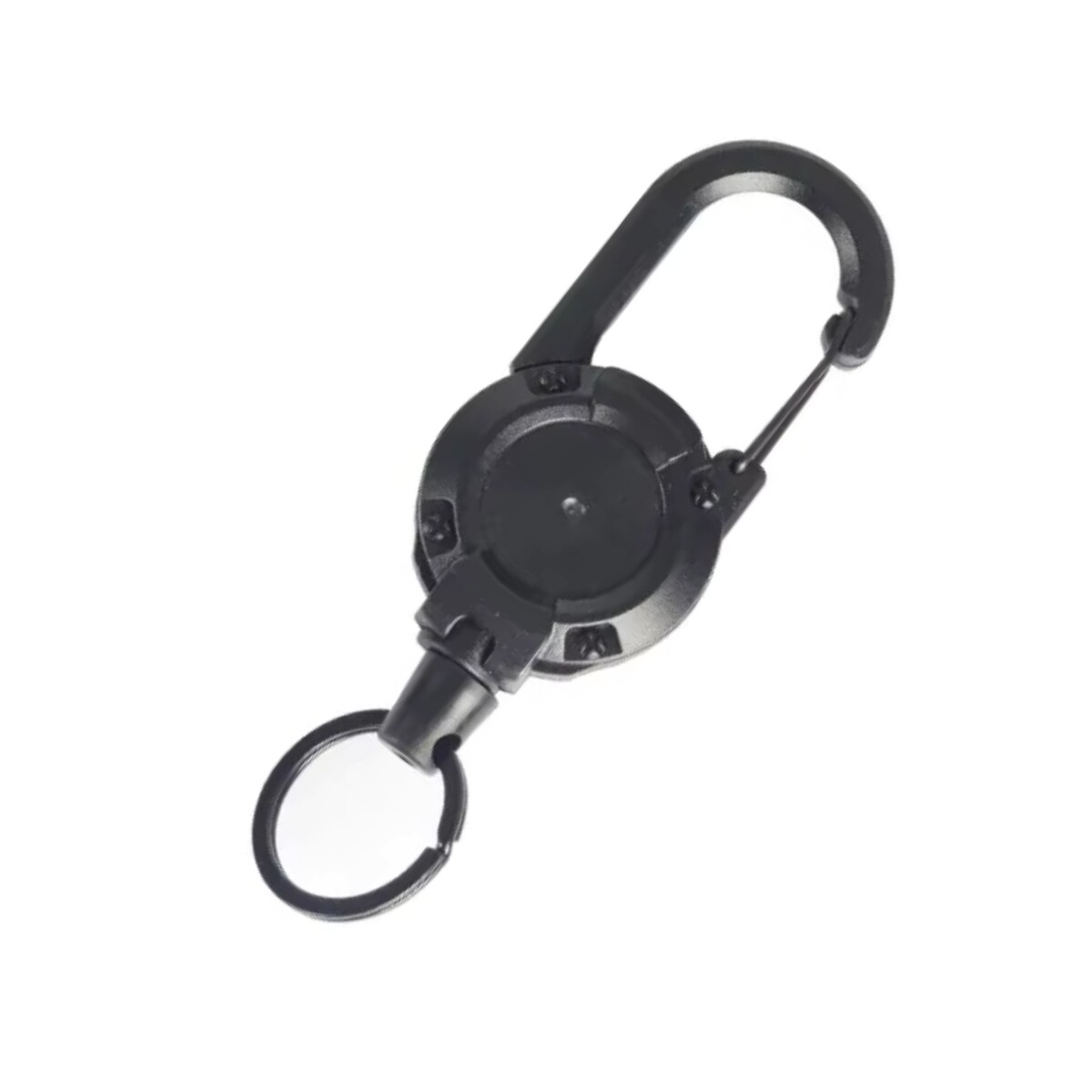 Llavero retráctil Luya con mosquetón - Negro 