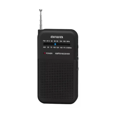 Aiwa - Radio Analógico Am/fm Portátil AWFML1 - 0,4W. Color Negro. NEGRO