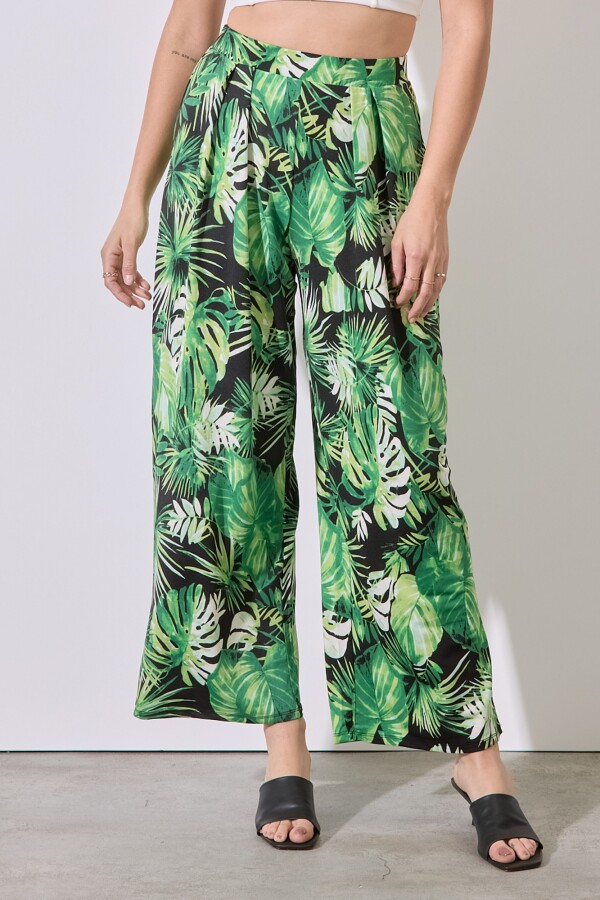 Pantalon Botanic VERDE/MULTI