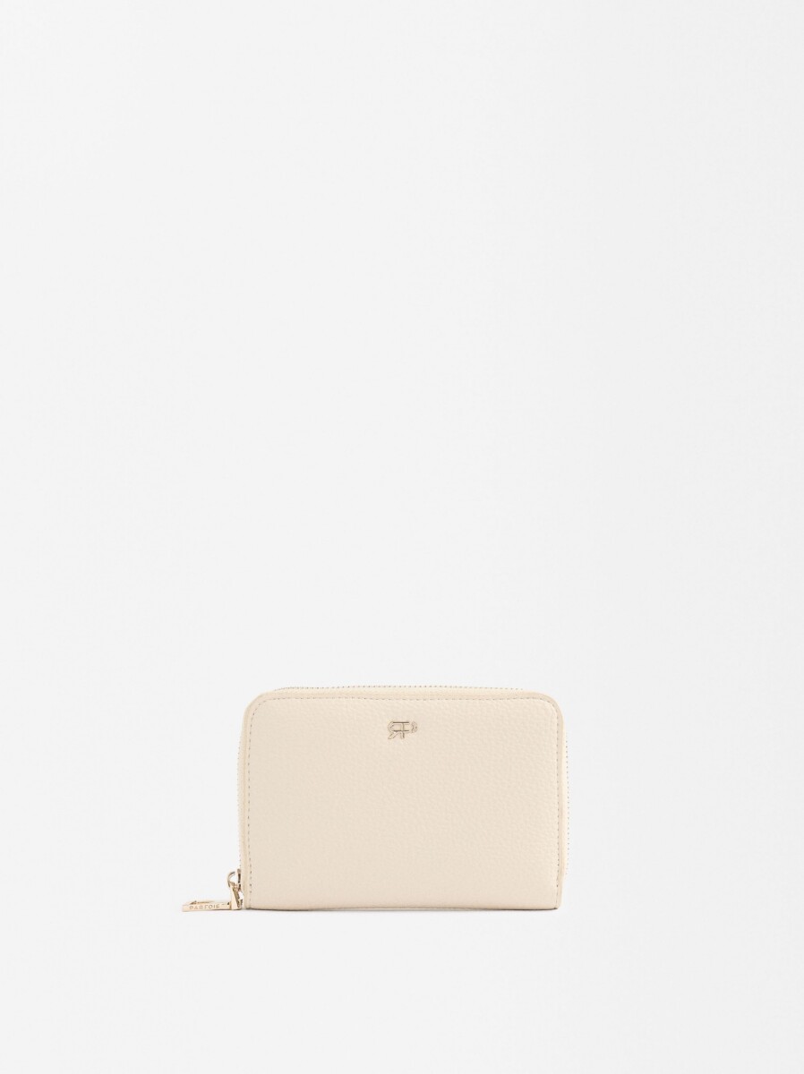Cartera Con Textura - beige 