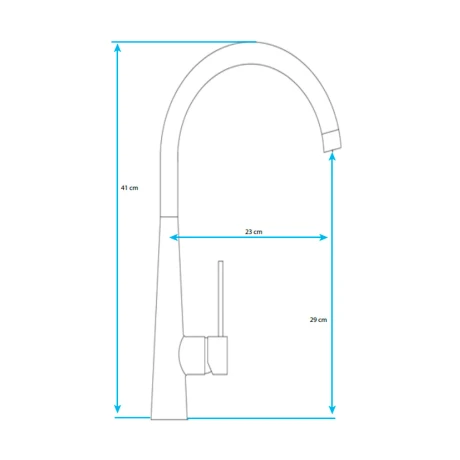 Griferia De Cocina Pico Alto Aqualia Monocomando Blanco 000