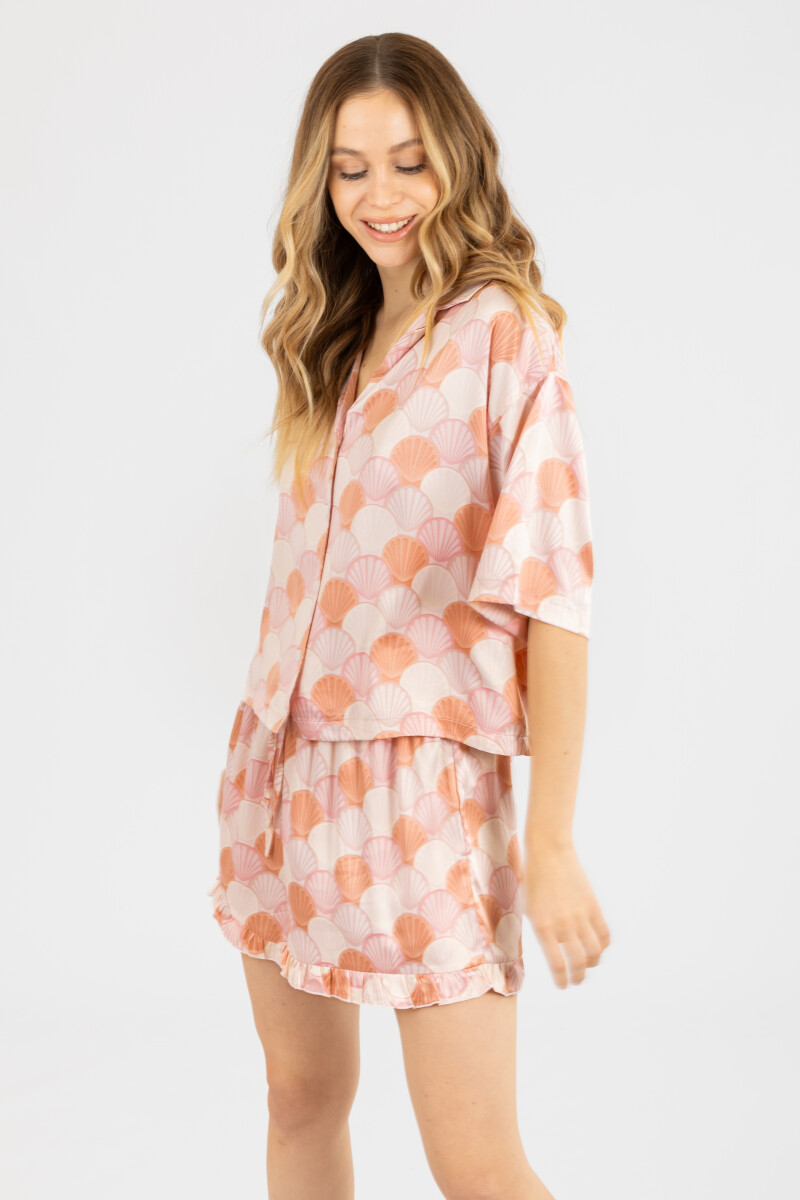 Pink shell short Rosa antique