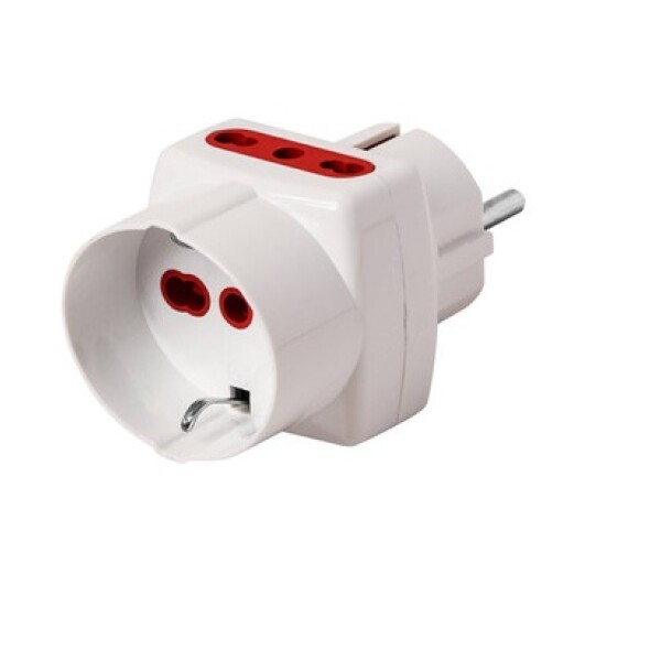Ficha Derivador Schuko a Schuko + 2 modulares Contactum Ficha Derivador Schuko a Schuko + 2 modulares Contactum