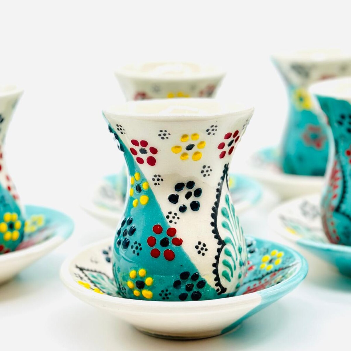 Vaso de té de cerámica X 1 - Celeste 