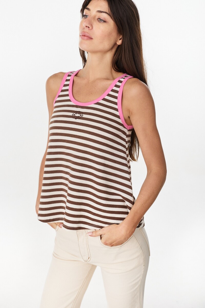 Musculosa Remy Crudo/Marron