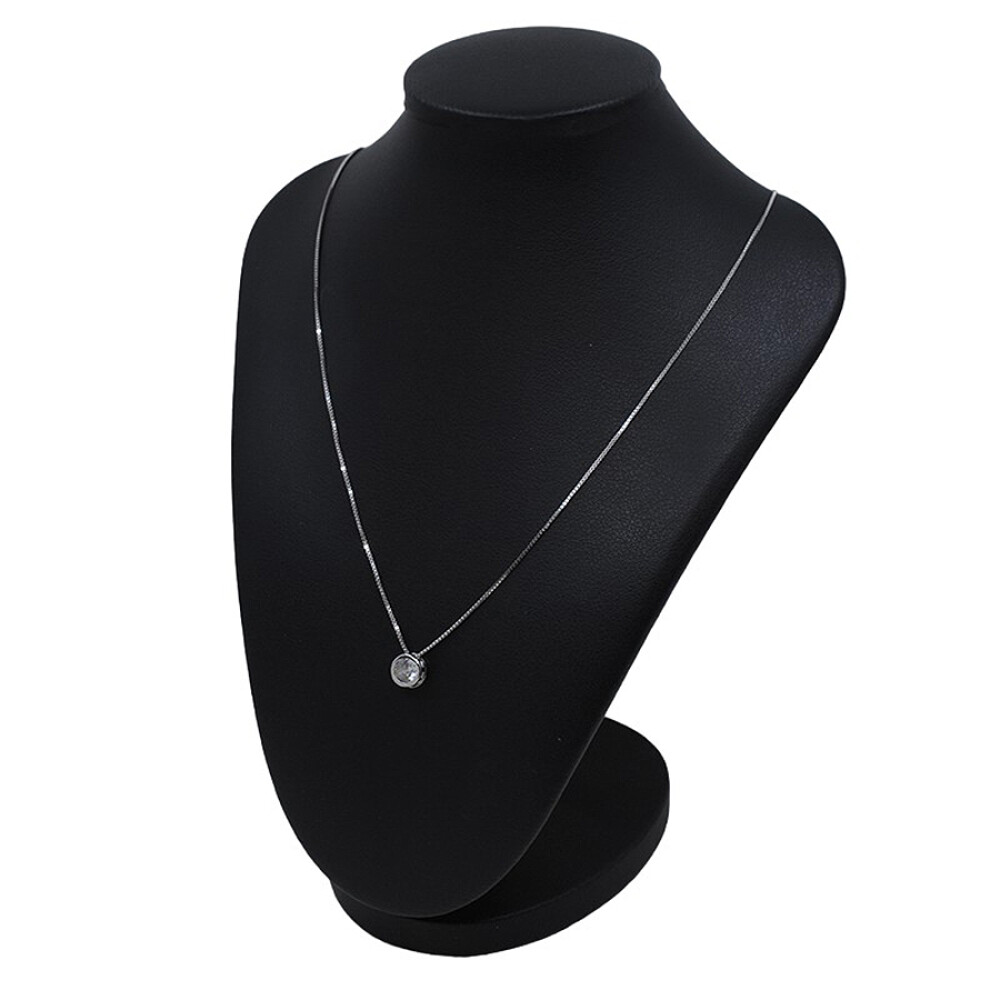 Dije En Oro Blanco 18K Y Zirconia Dije En Oro Blanco 18K Y Zirconia