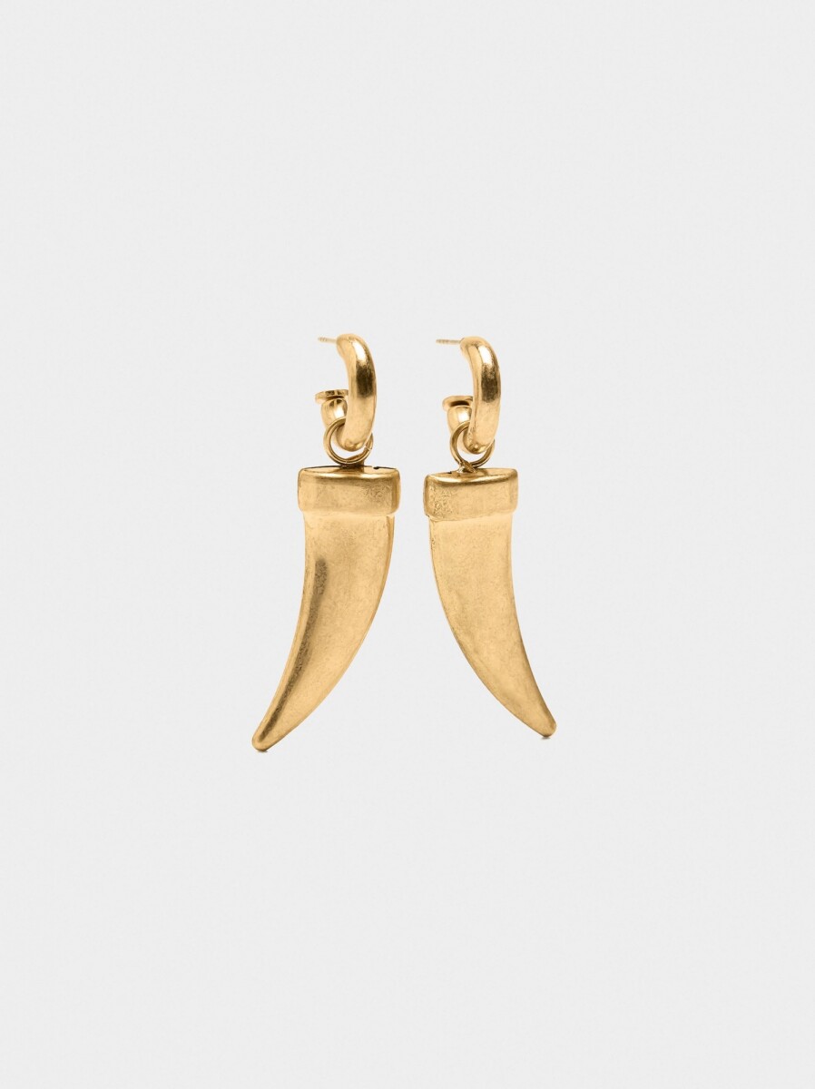 Aros Con Colgante Extraíble - dorado 