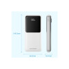 Power Bank LCD 10000 mAh con cable Tipo-C/Lightning blanco Power Bank Lcd 10000 Mah Con Cable Tipo-c/lightning Blanco