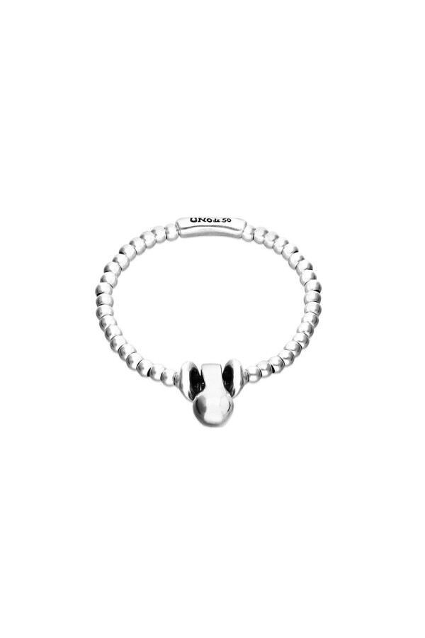 PULSERA DE BOLAS DE TAMAÑO PEQUEÑO Y GRANDE BAÑADAS EN PLATA DE LEY Pulsera