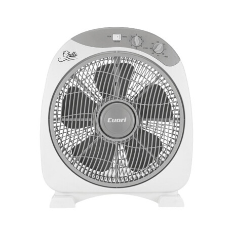 Turbo Ventilador Piso 3 Velocidades y Timer 50W Cuori Chello Blanco/gris
