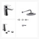 Juego Completo De Griferia, Incluye Lavatorio, Bidet Y Ducha De Embutir Epuyen Fv 000