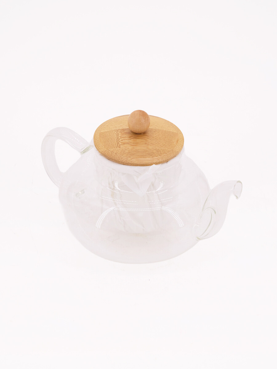 TETERA VIDRIO CON DIFUSOR 500ML - MADERA 