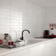 Ceramica Blanco Brillo Liso Brick 10X30Cm Pared GAMAS DE BLANCO